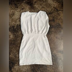 TCEC White Sleeveless Mini Dress